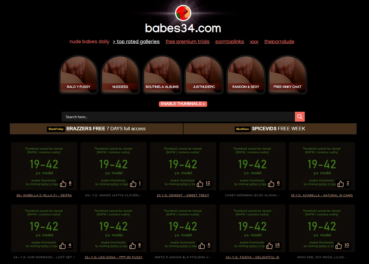 Preview of Babes34 - Images & Photos platform Babes34 screenshot - Images & Photos interface preview