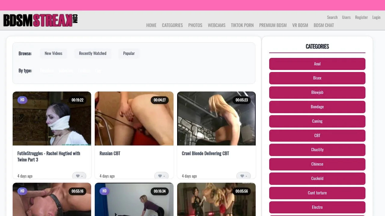 BDSM Tube - Extreme Porn, Femdom, Maledom and Bondage Videos screenshot