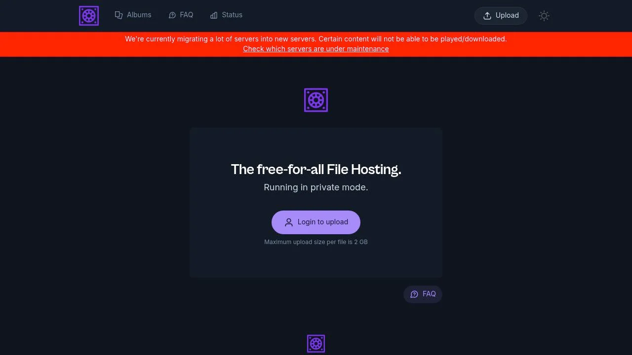 BUNKR - Privacy-focused File Hosting screenshot