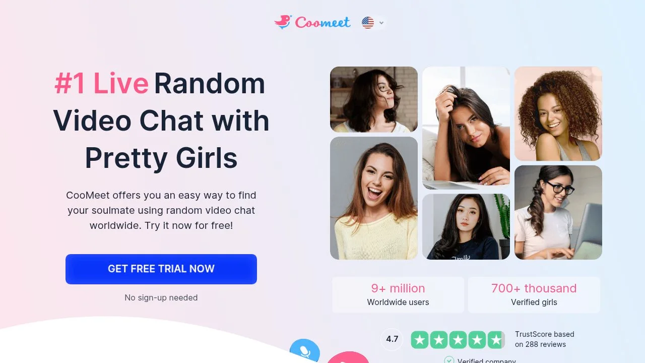CooMeet.com | #1 Random Video Chat with Girls | Official Site screenshot