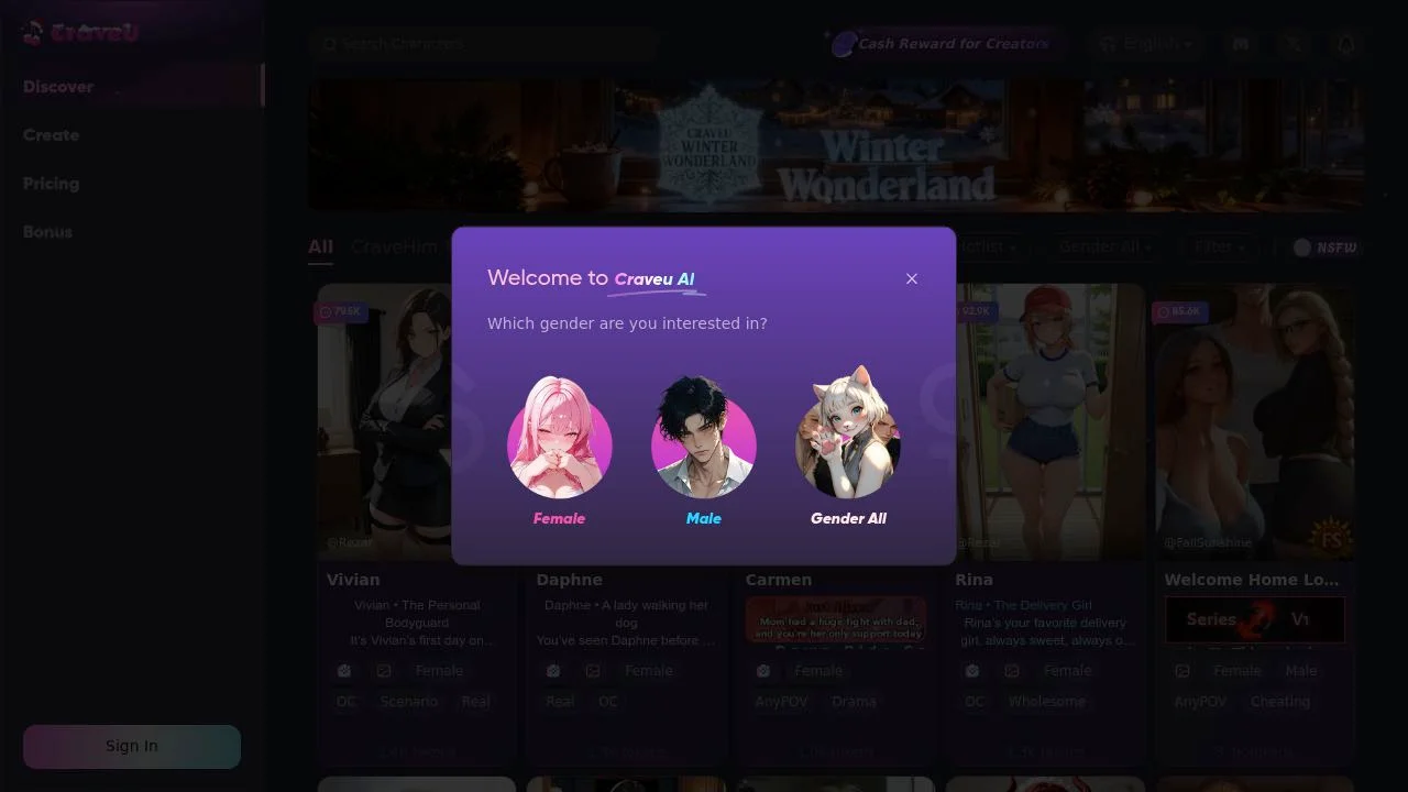 NSFW AI Chat & Roleplay - CraveU AI screenshot