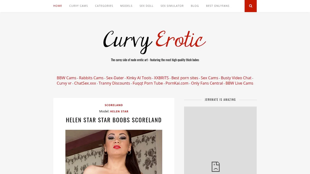 Curvy Erotic - Busty and curvy nude art model blog screenshot