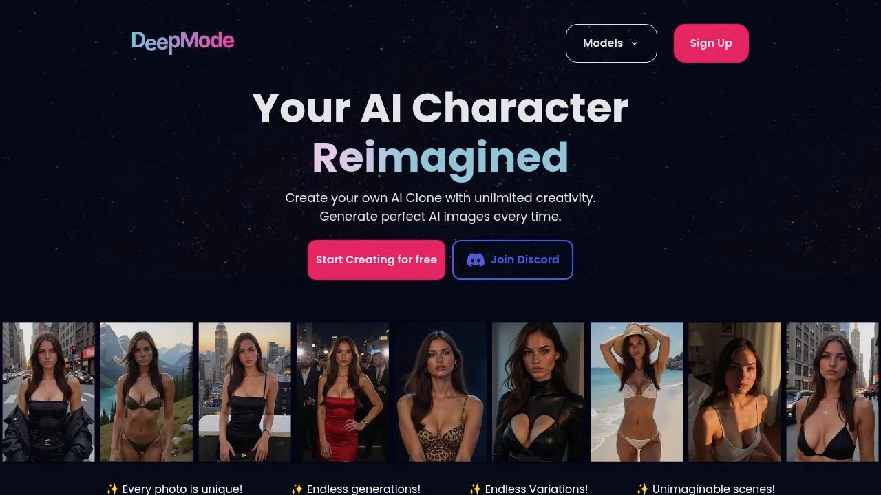 DeepMode | AI Character Creation & Art Generator screenshot