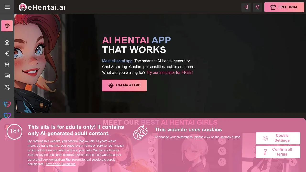 The Best AI Hentai Art Generator - eHentai.ai screenshot