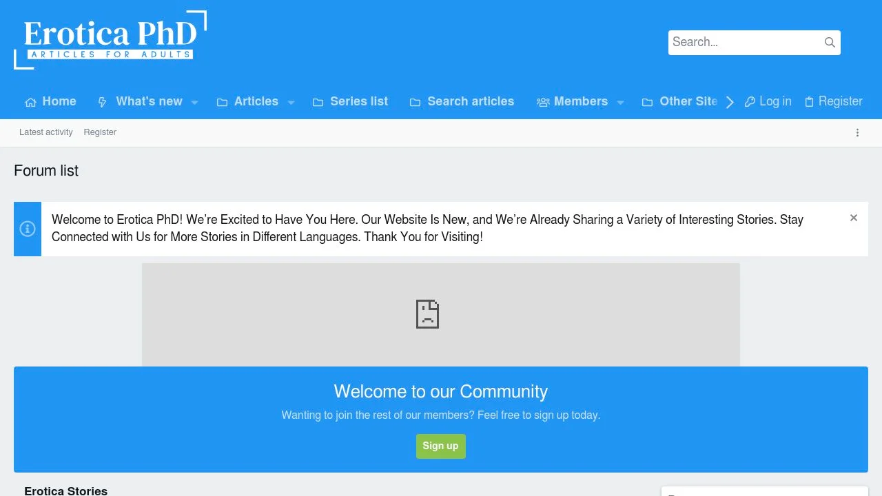 Explore Captivating Adult Stories at EroticaPhD screenshot