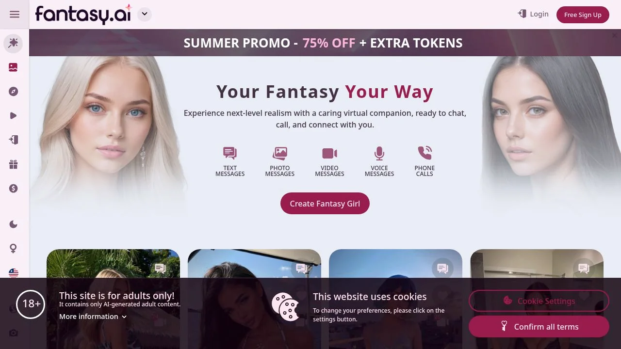 Create, Chat, and Connect with Your Perfect AI Companion - Fantasy.ai screenshot