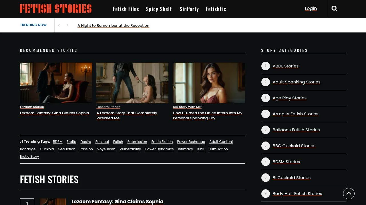 Fetish Stories - Erotic Fetish Story @ FetishStories.net screenshot