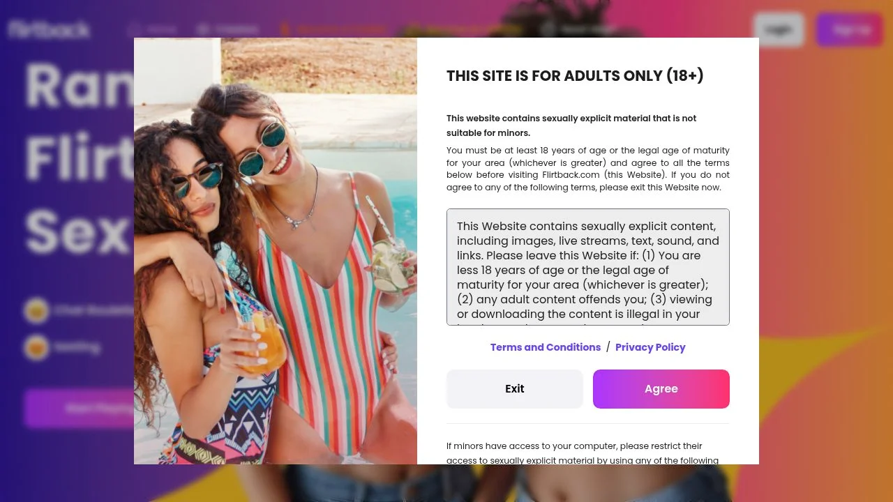 Flirtback: Live Cams for Unforgettable Adult Experiences screenshot