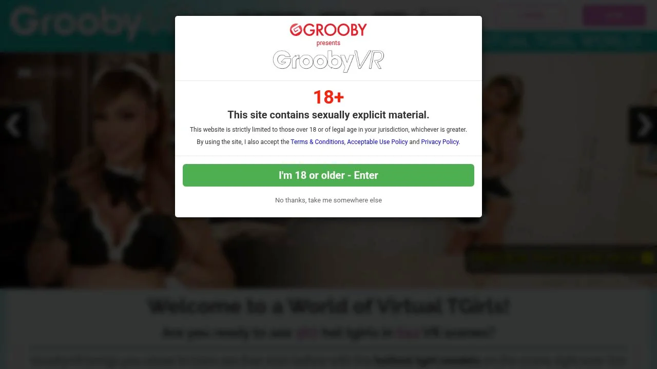 Grooby VR: Virtual Reality TGirl Porn! screenshot
