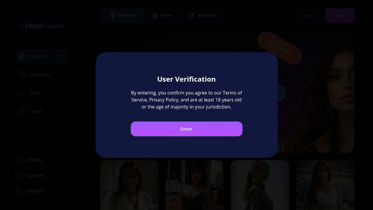 HeraHaven | AI Girlfriend App | Chat & Pictures screenshot
