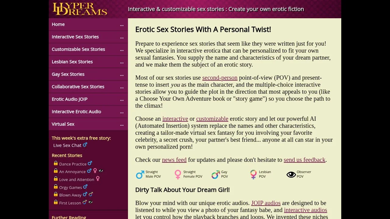 Hyperdreams Interactive Sex Stories screenshot