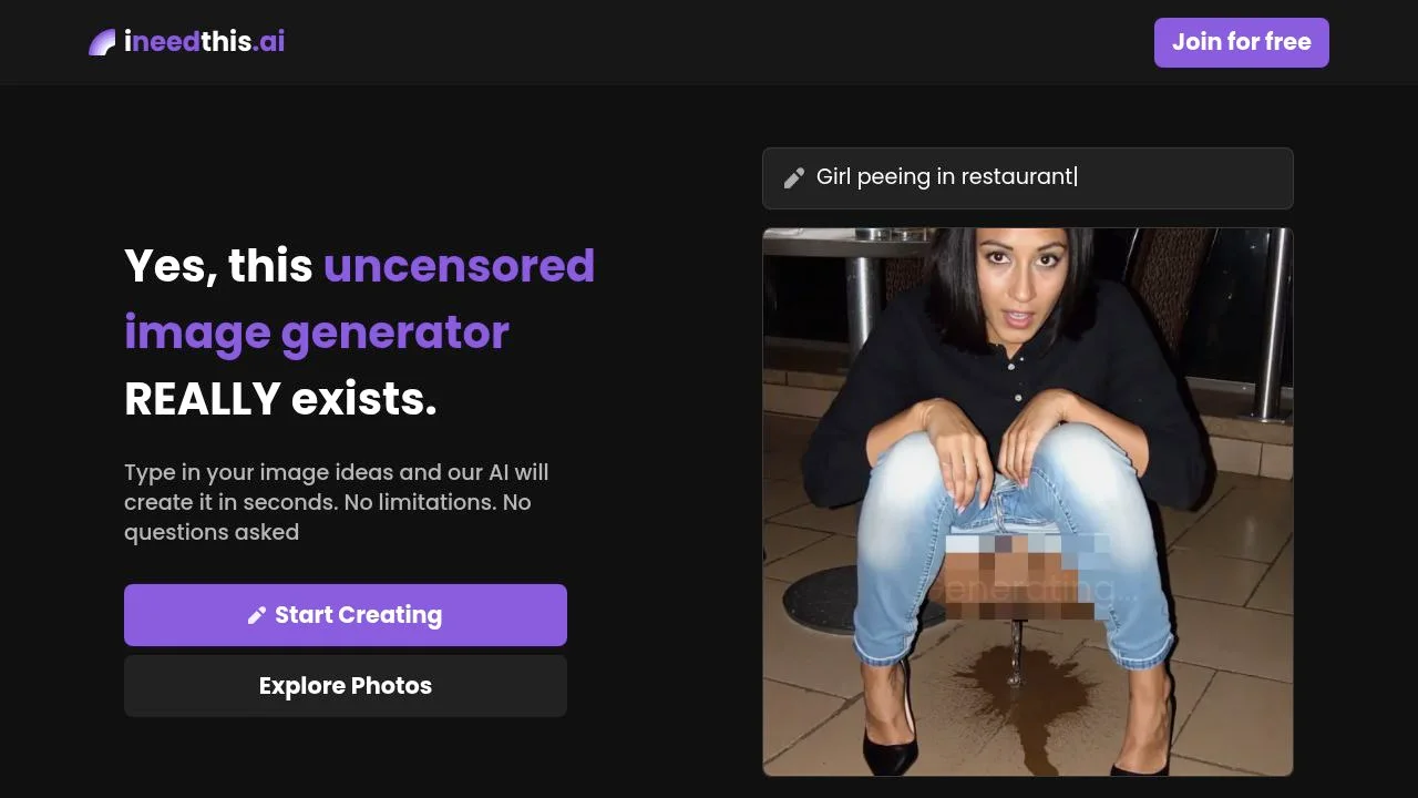 ineedthis.ai: Easy AI Porn Generator screenshot