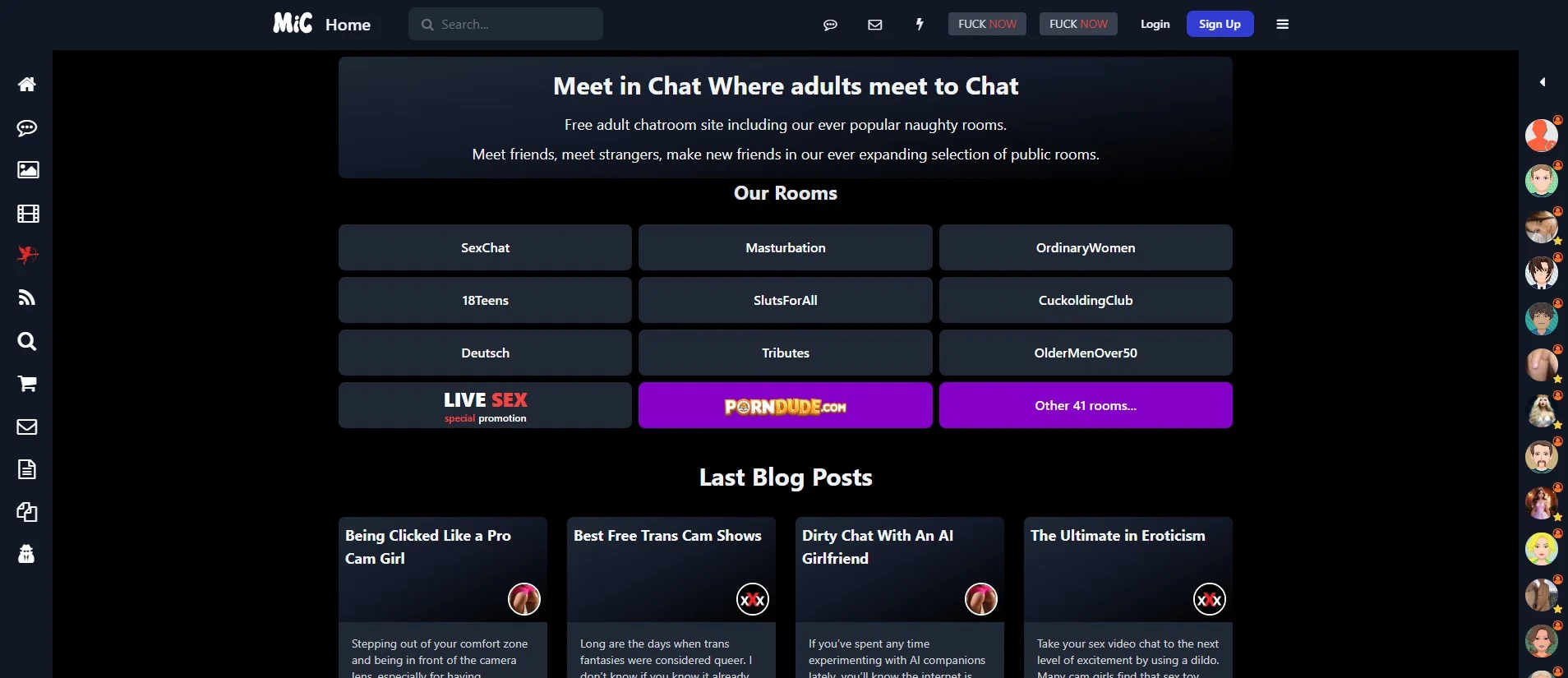 Meet in Chat | 💬 Free adult sex chat social network screenshot