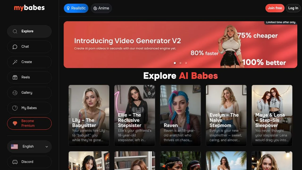 MyBabes.AI: #1 Best AI Girlfriend NSFW 2025 screenshot