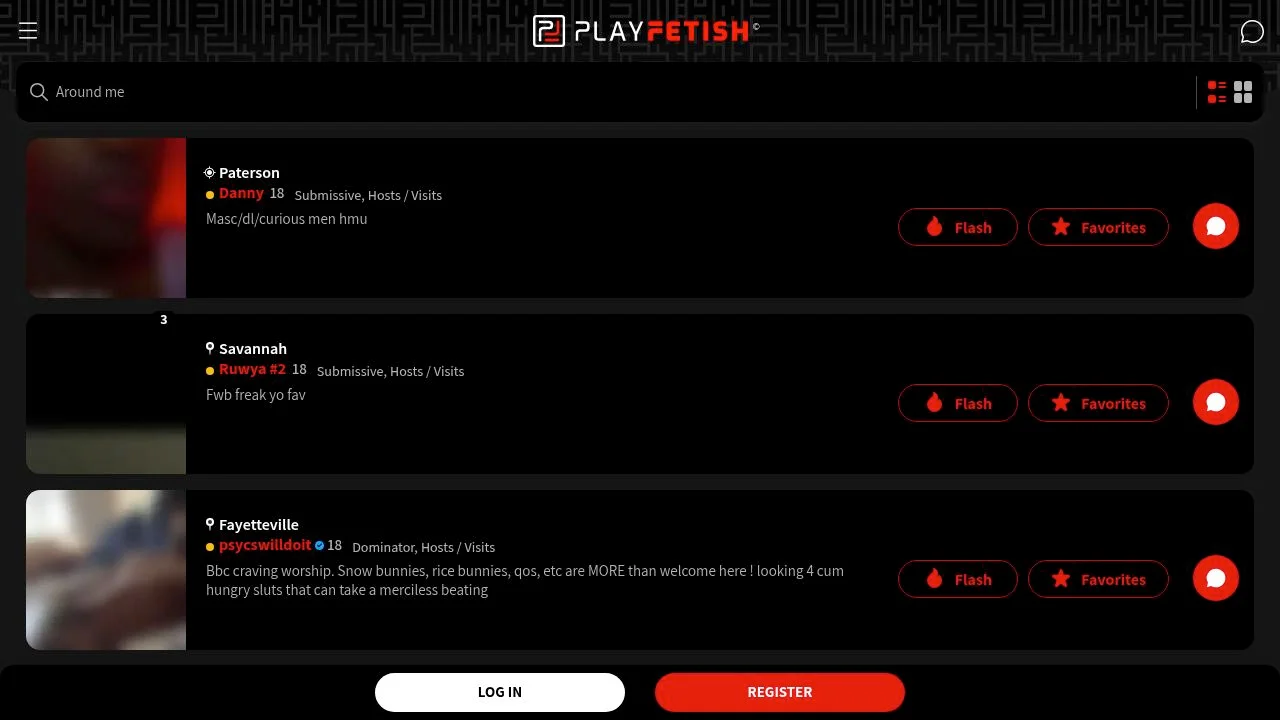 PlayFetish: The 100% Fetish dating site ! Bondage, sneaker, leather, latex, uro, puppy and many other trips screenshot