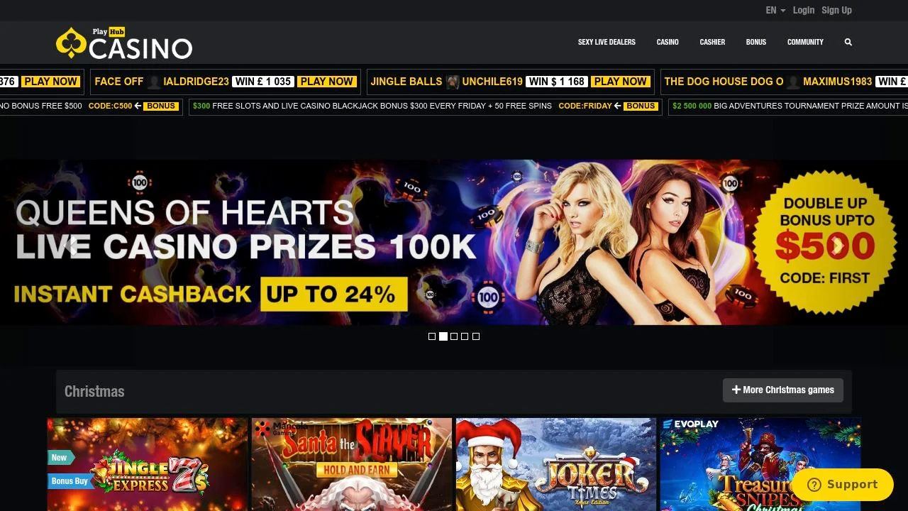 Sexy live dealers | Play online casino games | Playhub Casino screenshot