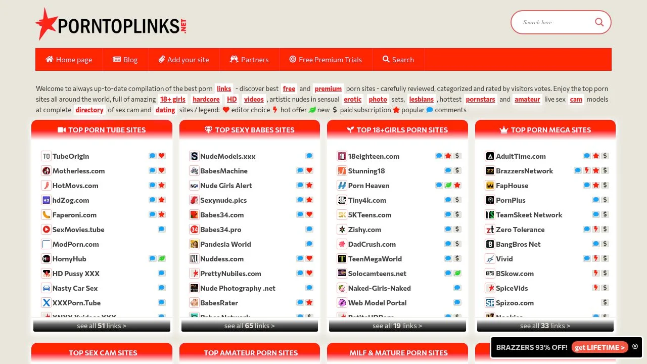 Porn Top Links – Selected porn sites – Best Links screenshot
