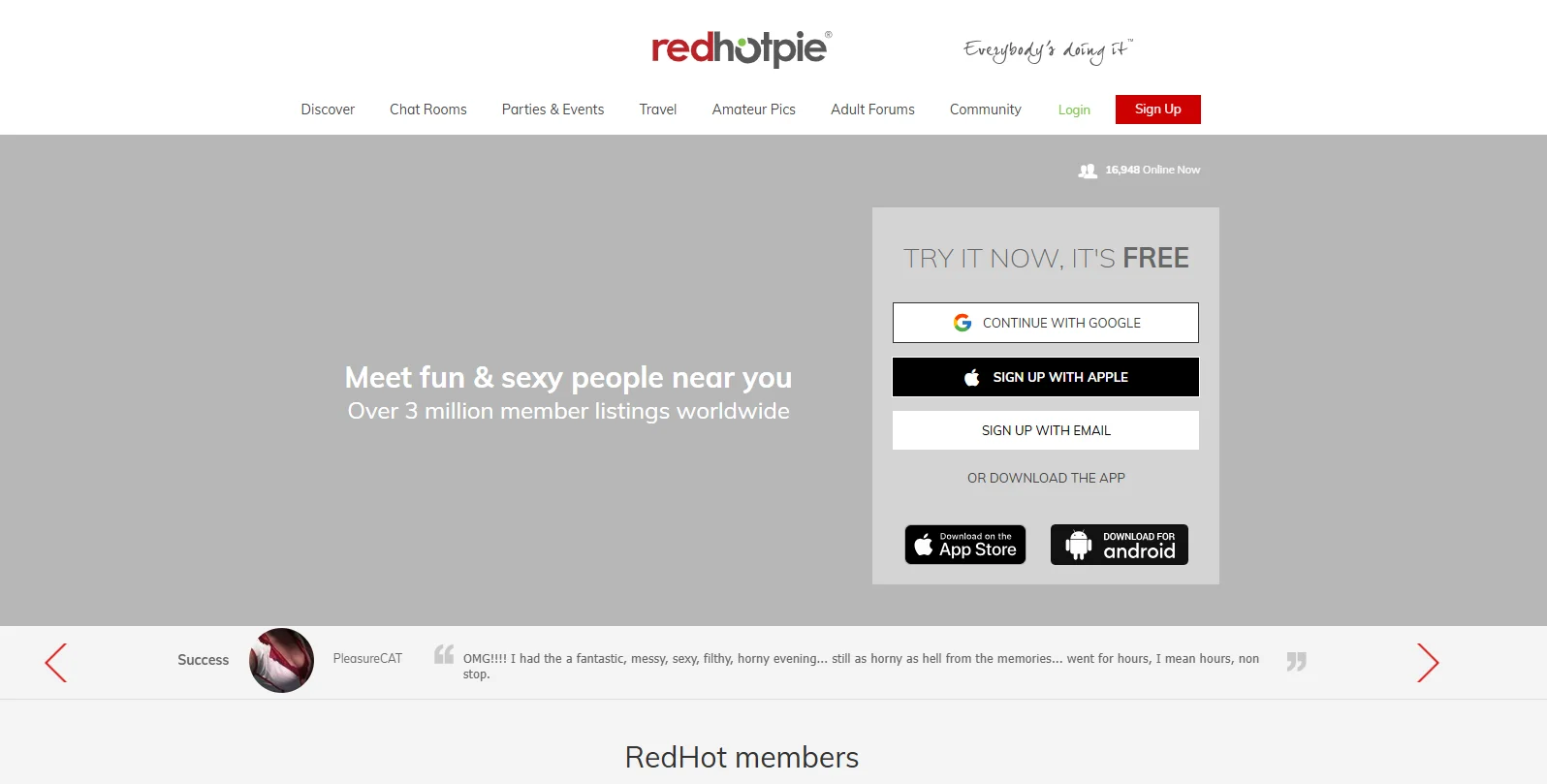 RedHotPie: Australia's Premier Adult Dating Experience screenshot