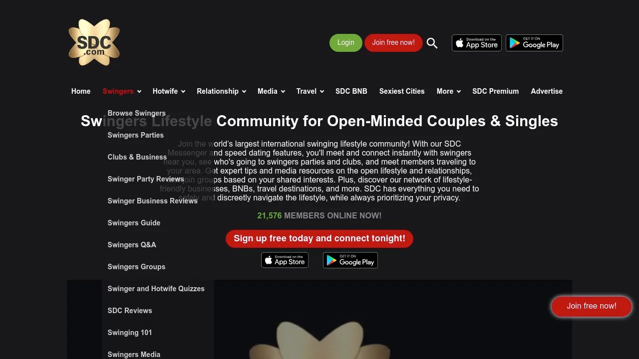 SDC Swingers Lifestyle: Seek, Discover, Connect | SDC.com screenshot