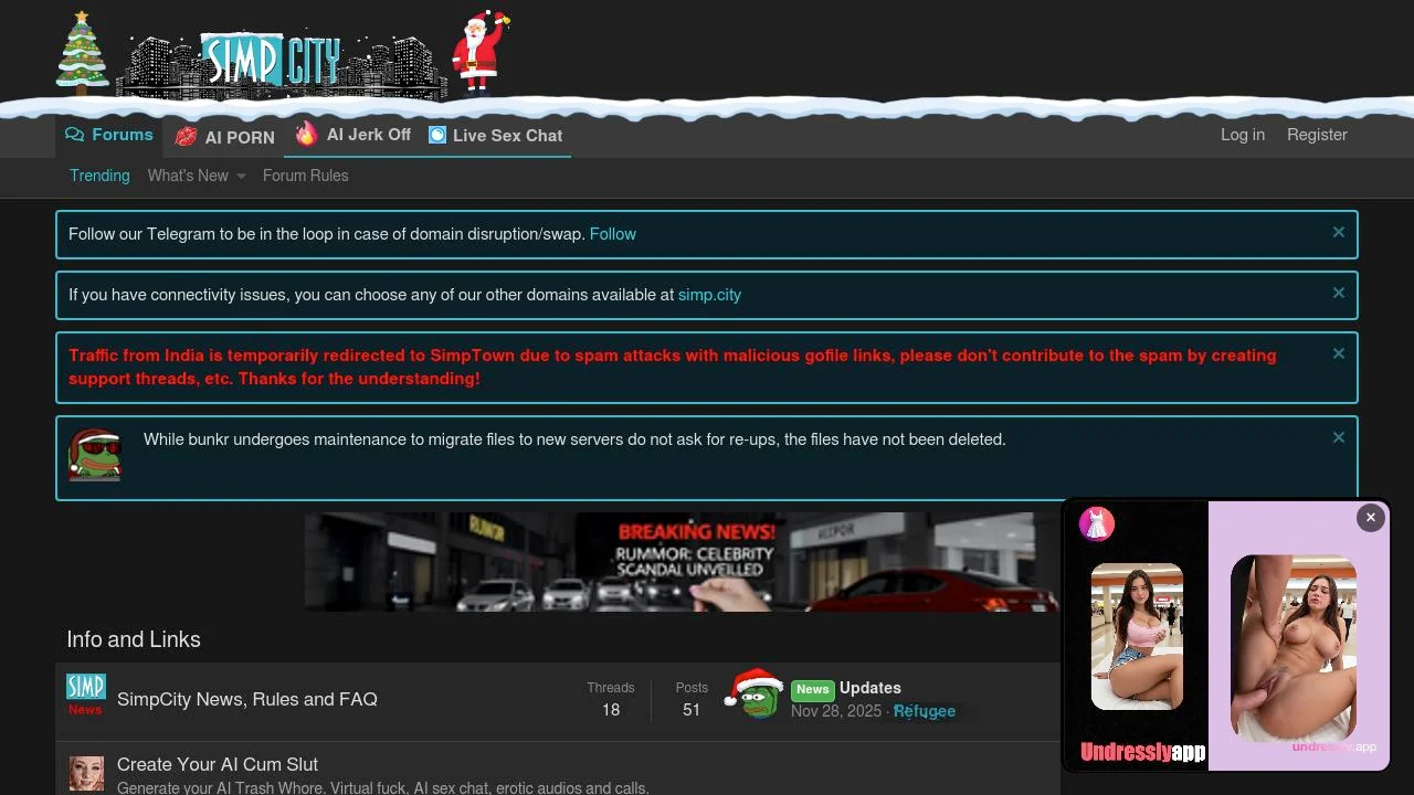SimpCity Forums screenshot