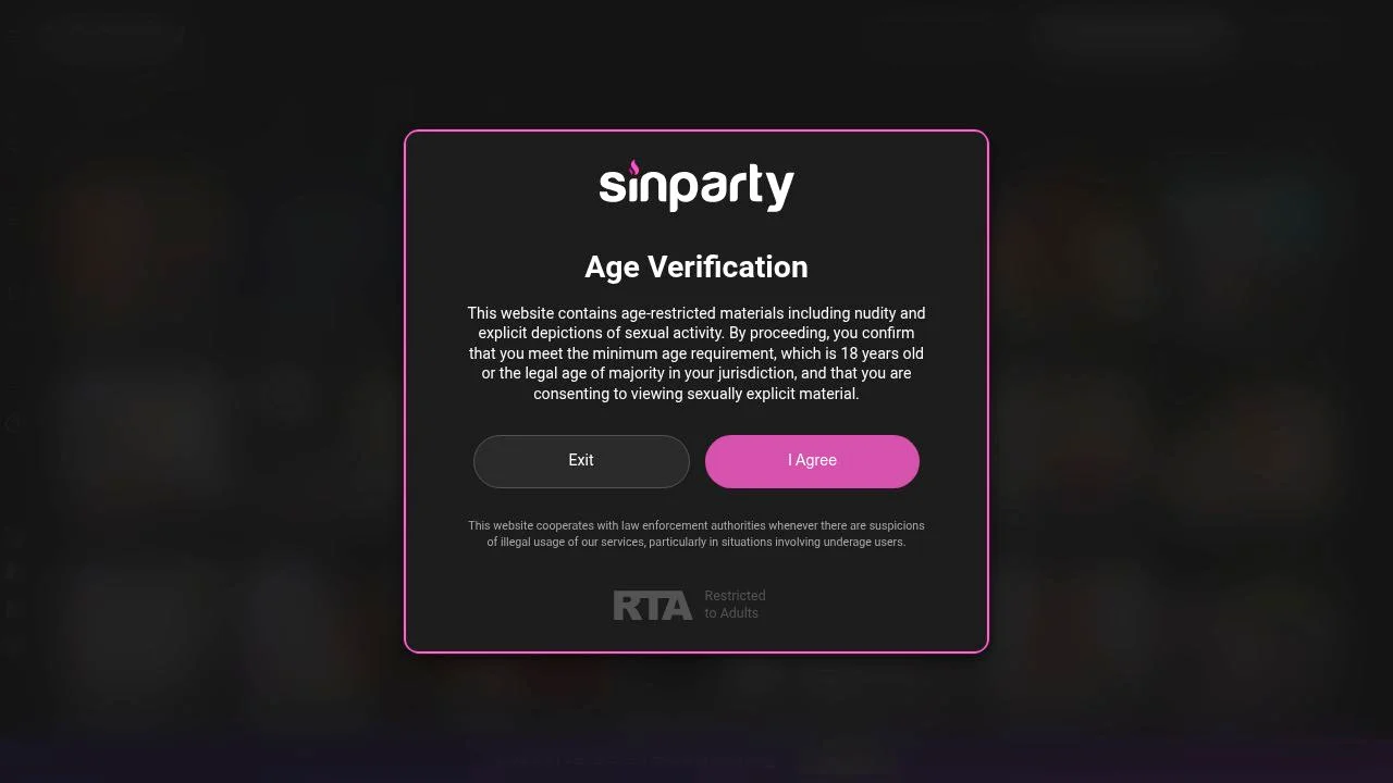 SinParty | Freemium Adult Live Cams & Private Sex Shows screenshot