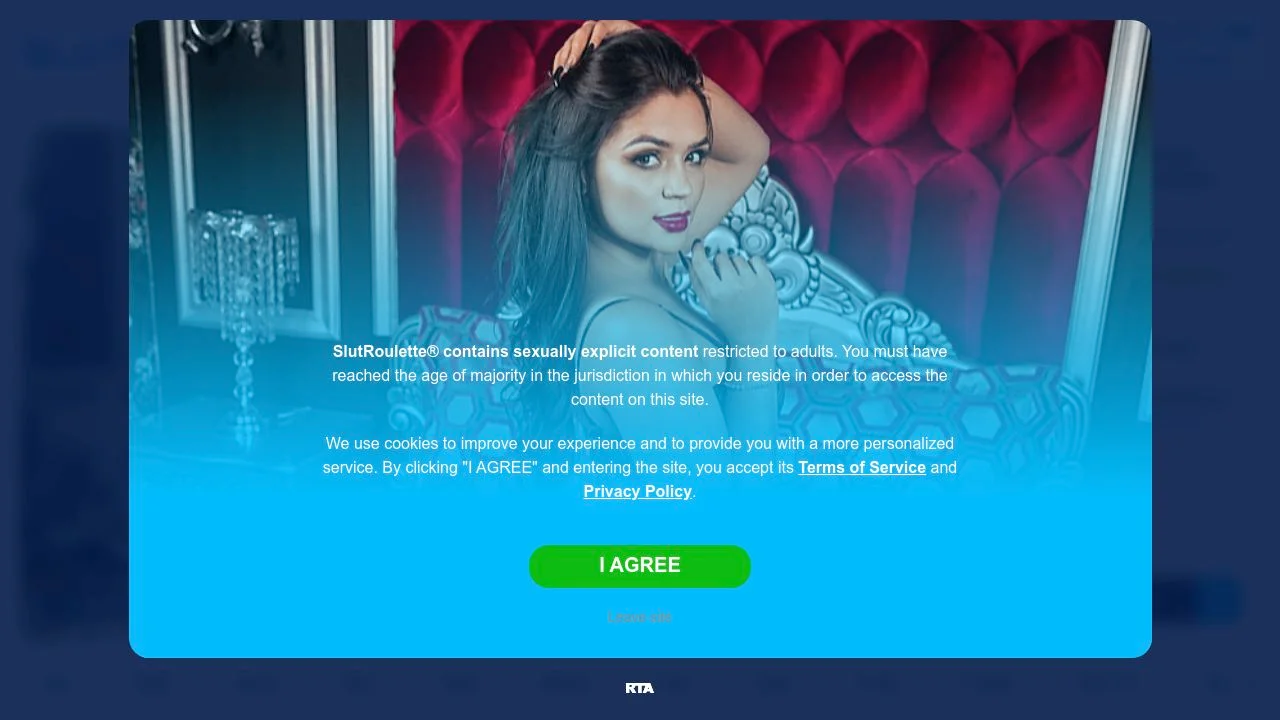 Slutroulette – Free live sex cam adult chat version of Chatroulette screenshot