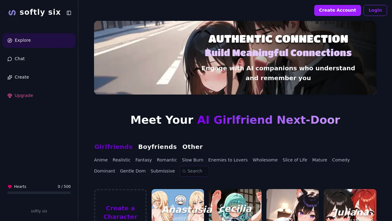 Preview of Softlysix - AI platform Softlysix screenshot - AI interface preview