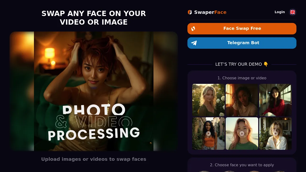 Preview of Swaperface - AI platform Swaperface screenshot - AI interface preview