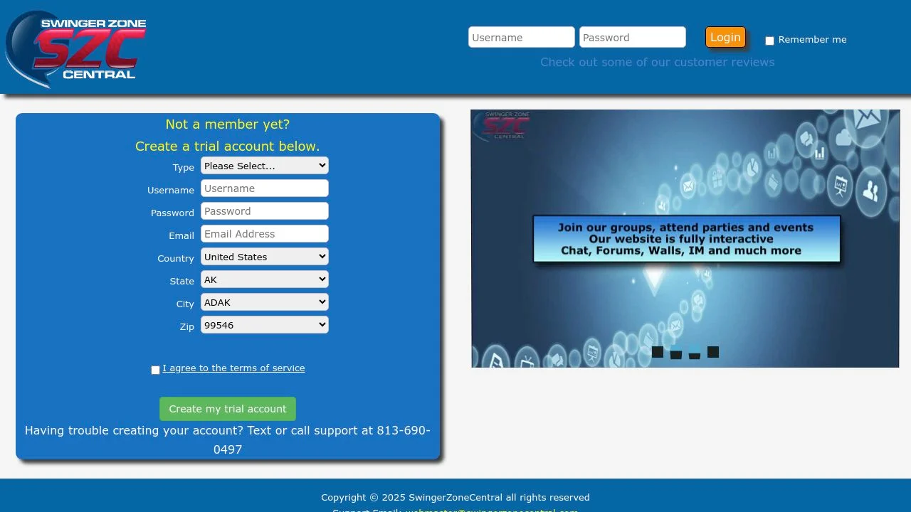 Swinger Zone Central - Default screenshot