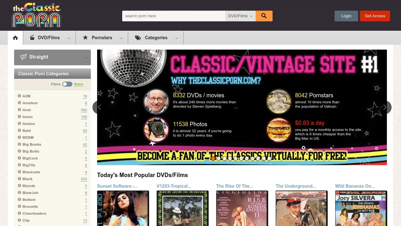 The Classic Porn: Vintage Porn, Vintage Sex, Vintage Erotica, Retro Porn, Classic xxx movie screenshot