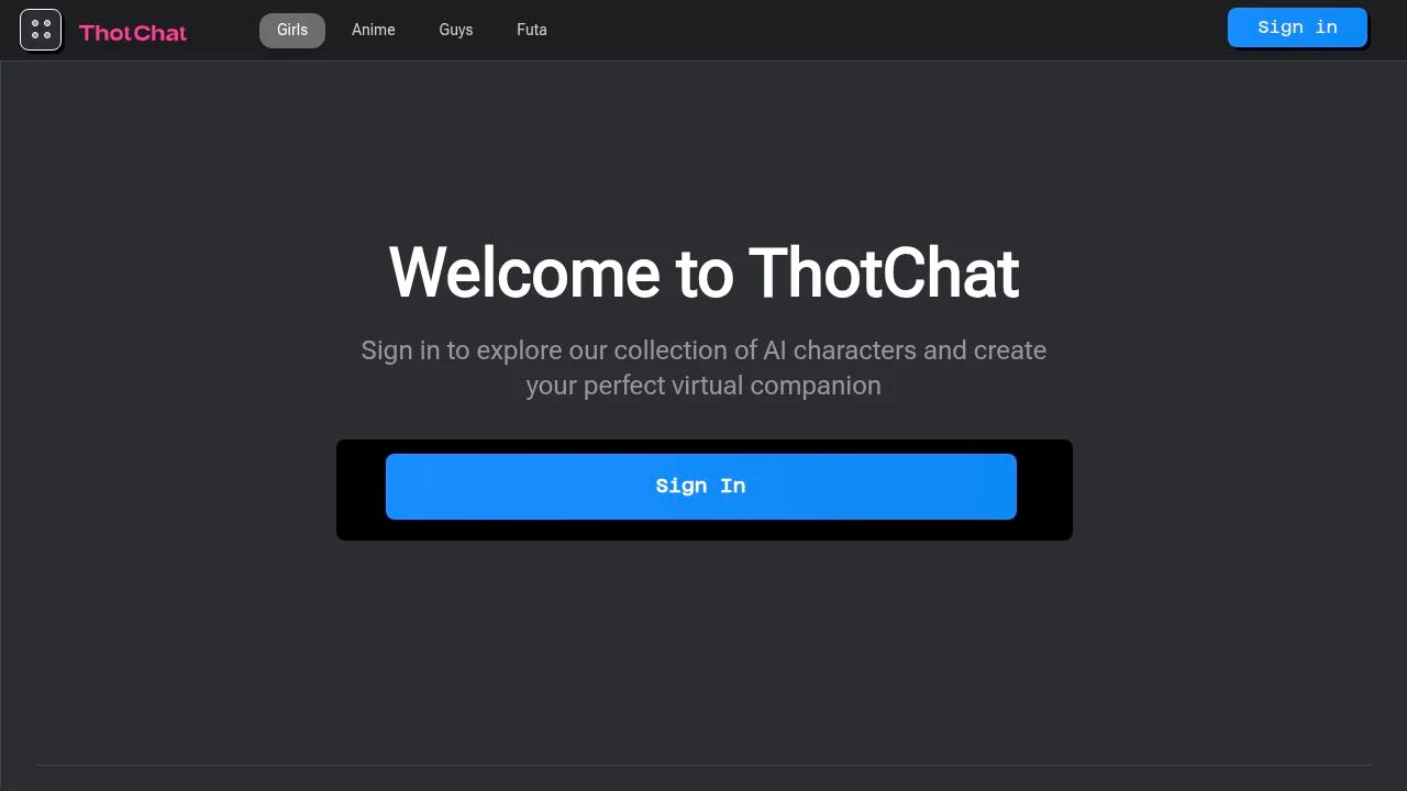 AI Girlfriend: Chat with Your AI Girlfriend - Thotchat.ai screenshot