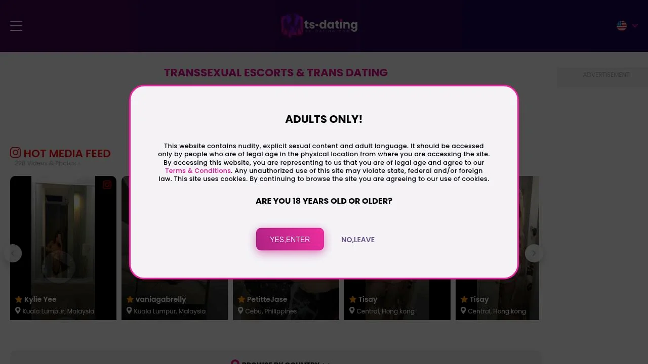 Shemale escorts and Transsexual Dating - Ts-dating.com screenshot