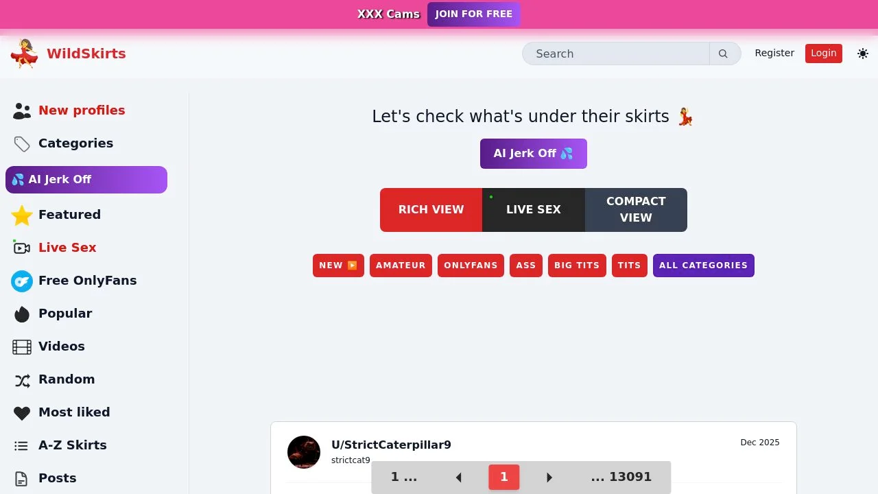WildSkirts: Exclusive OnlyFans & Fan Content Hub screenshot